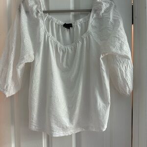 White Eyelet Women's Top